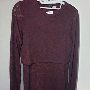 Burgundy cutout dress